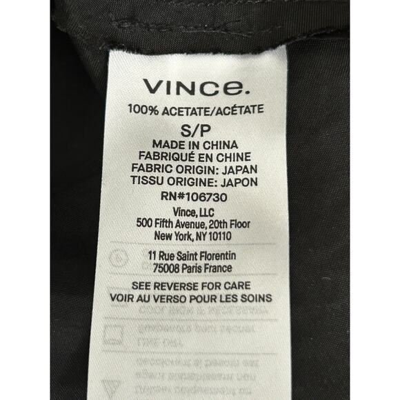 Vince Satin Slip Dress Womens Size Small Black Sleeveless Midi Lingerie Negligee - Picture 6 of 11